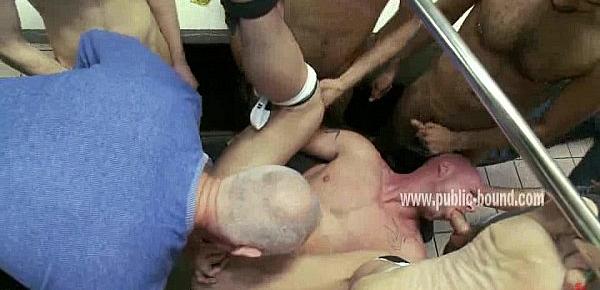  Strong gay men gangbang sex video